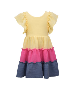 Girls Flutter Sleeve Dress