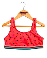 Girls Heart Print Swim Suit