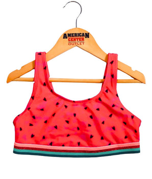 Girls Heart Print Swim Suit