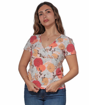 ESPIRT Women Floral T-Shirt