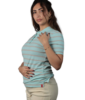 ESPRIT Women Stripe Polo Shirt