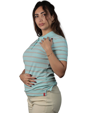 ESPRIT Women Stripe Polo Shirt