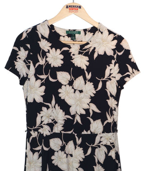 Women Floral Short Sleeve Dress