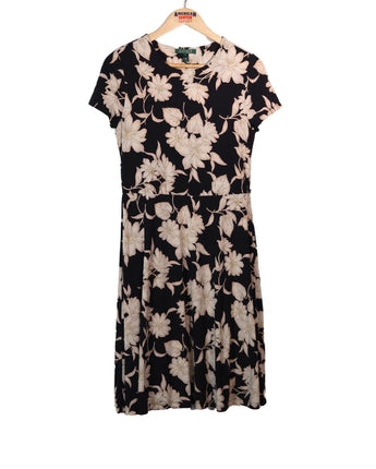 Women Floral Short Sleeve Dress