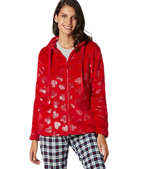 YAMAMAY Women Smooth Heart Graphics Jacket