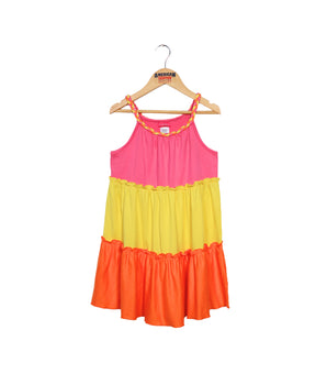 Girls Color Block Dress