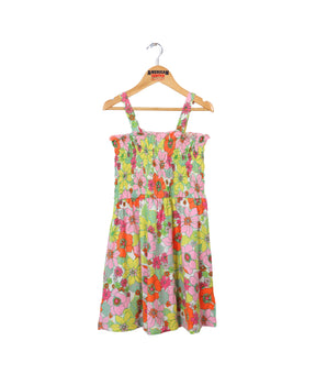 Girls Tight Chest Floral Dress