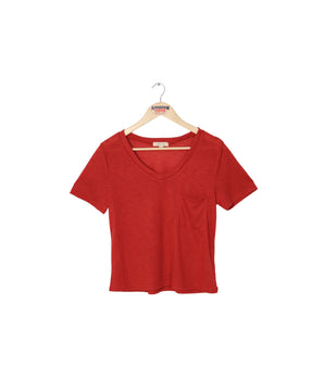 Women Chest Pocket T-Shirt