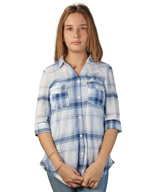 PAPER + TEE Women Striped Shirt