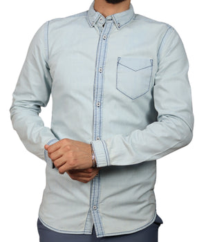 DR DENIM Men Chest Shirt