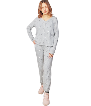 AMBRIELLE Women Star Pyjama Set