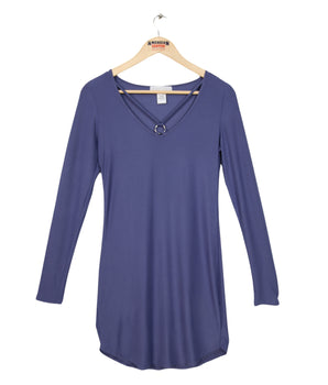 PLANET GOLD Women V Neck Dress