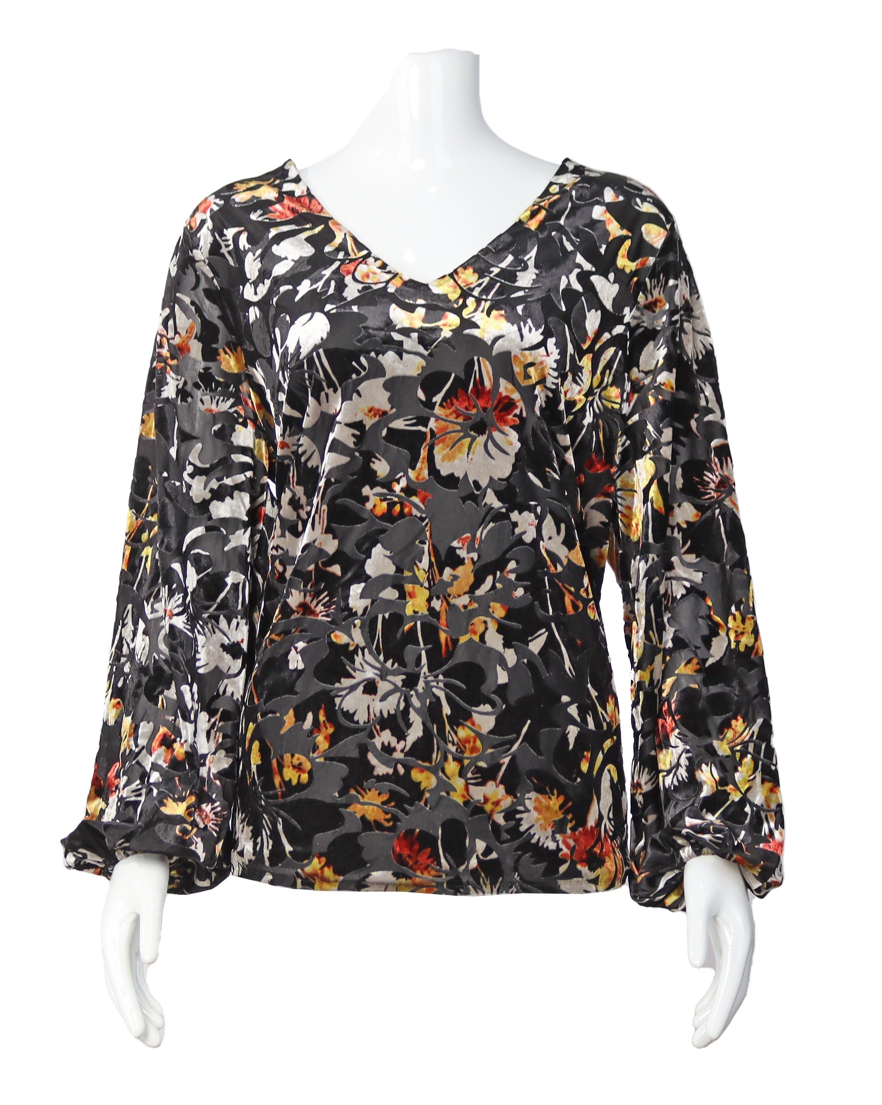 RACHEL ROY Floral Velvet Blouse