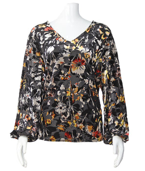 RACHEL ROY Floral Velvet Blouse