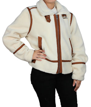 BLANKNYC Women Lamb Wool Leather Jacket