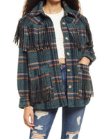 Women Fringe Shirt Jacket