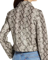 BLANKNYC Women  Faux Snake Leather Jacket