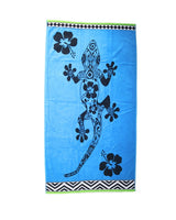 Beach Lizard & Floral Graphics Towel