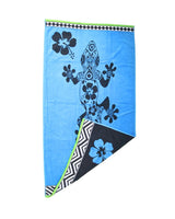 Beach Lizard & Floral Graphics Towel