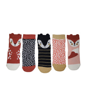 KIABI Baby Girls 5 Pair Graphic Socks