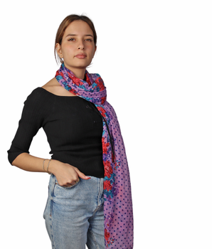 Women Floral Soft Scarf