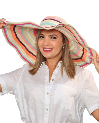 Women Colorblock Beach Hat