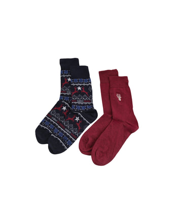 C & A Women Soft Graphics 2 Pair Socks