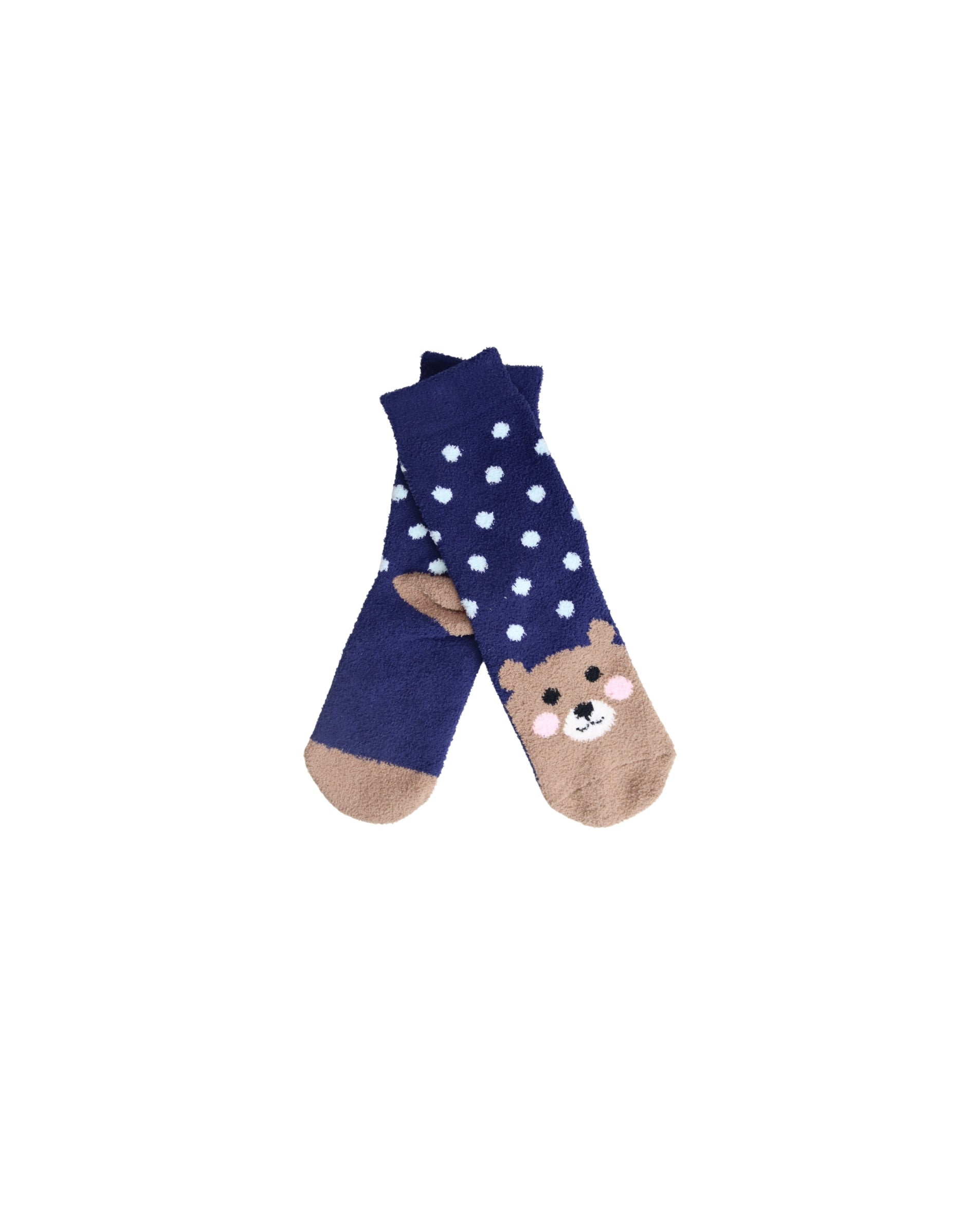 Girls Bear Dots Designed 1 Pair Socks