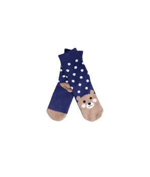 Girls Bear Dots Designed 1 Pair Socks