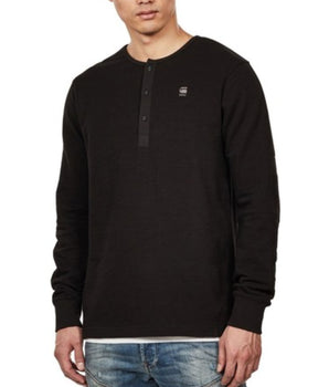 G STAR RAW Men Half Button Closure T-Shirt