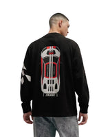 HUGO BOSS Men back Car Speed Way Graphic Sweatshirt