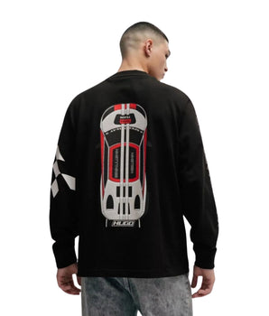 HUGO BOSS Men back Car Speed Way Graphic Sweatshirt