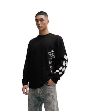 HUGO BOSS Men back Car Speed Way Graphic Sweatshirt