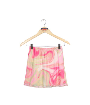 Women Elastic Waistband Skirt