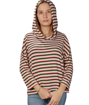 POOF Women Stripe Hoodie