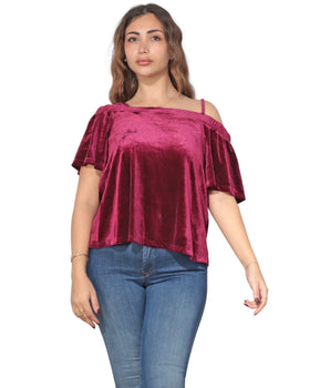 ONE Women Soft Velvet Blouse