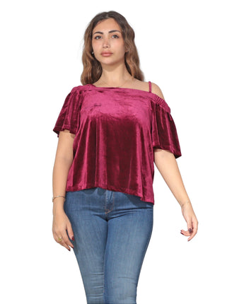 ONE Women Soft Velvet Blouse