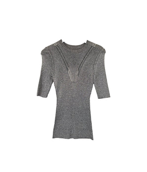 Women Cozy Ribbed Glitter Stylish Top