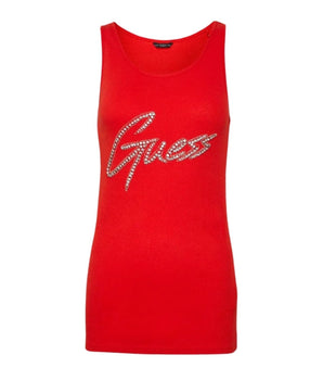 Women Strauss Logo Print Tank Top