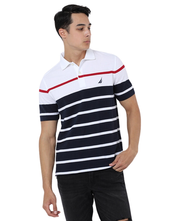 Men Stripe Polo Shirt