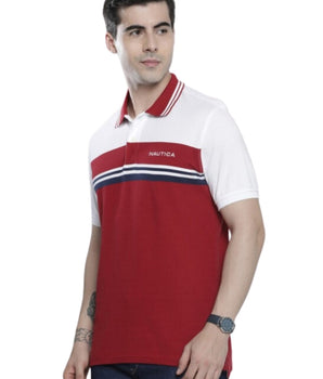 Men Stripes Short Sleeve Polo Shirt