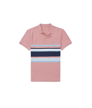 Men Stripe Printed Polo Shirt