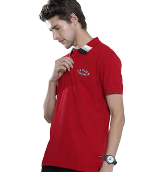 Men Colorbloked Neck Polo