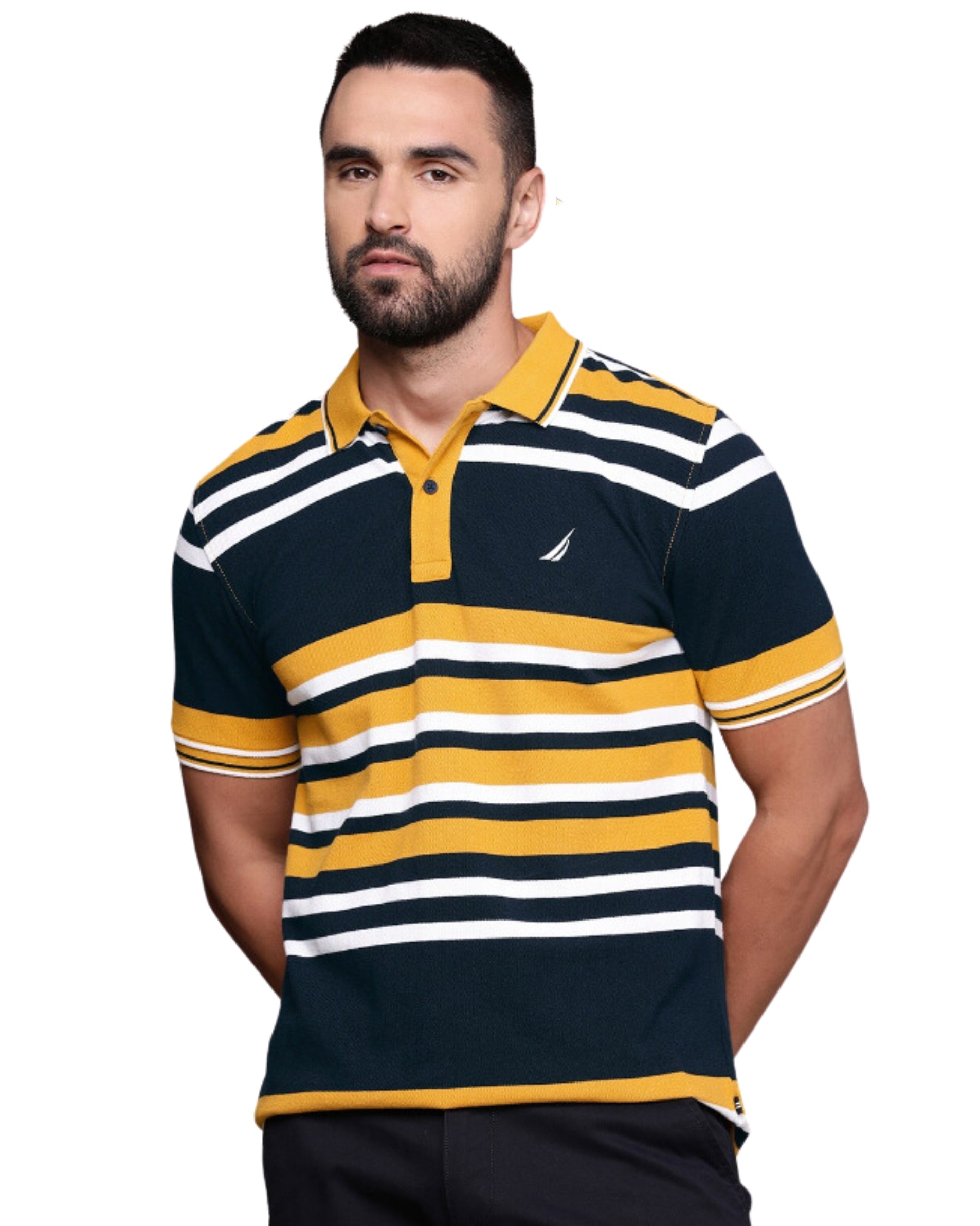 Men Stripe Polo Shirt