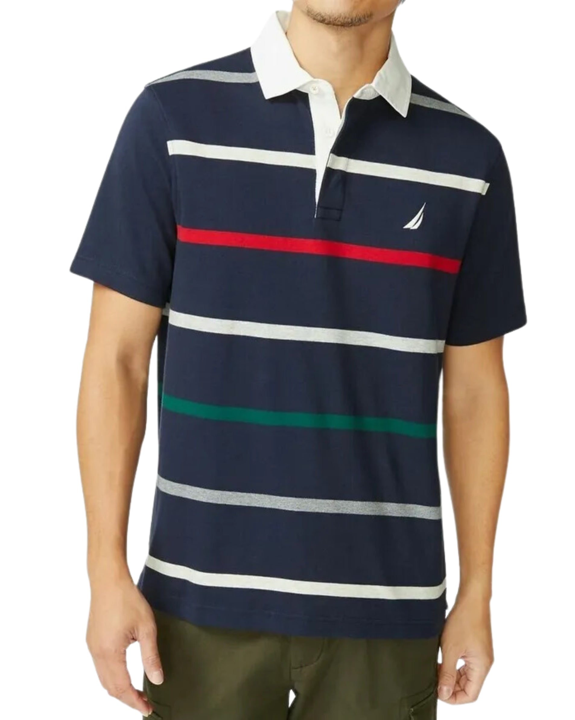 Men Stripe Polo Shirt