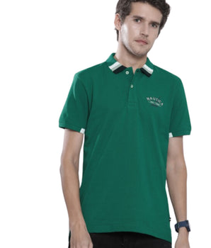 Men Colorbloked Neck Polo