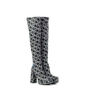 Women Allover Logo Print Boot