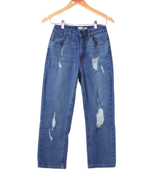 Women Elastic Waistband Jeans