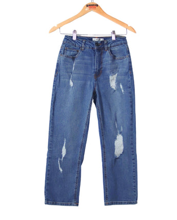 Women Elastic Waistband Jeans