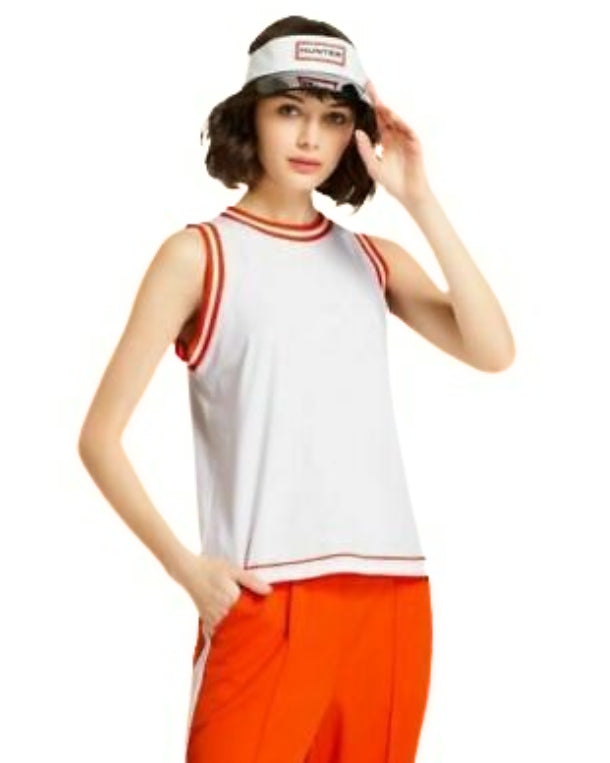 Women Contrast Trim Knit Tank Top